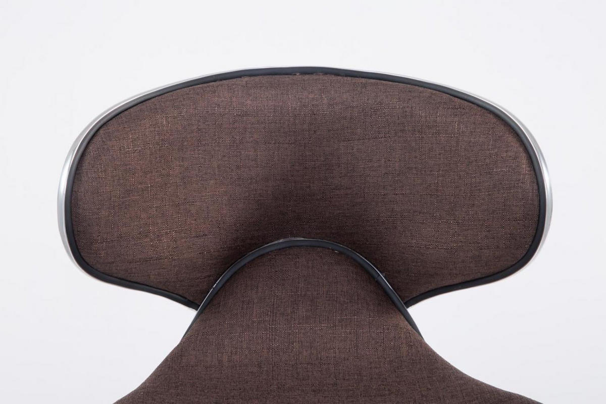 BARHOCKER Stoff Braun - Chromfarben/Braun, Textil/Metall (46/88/49cm) - CLP