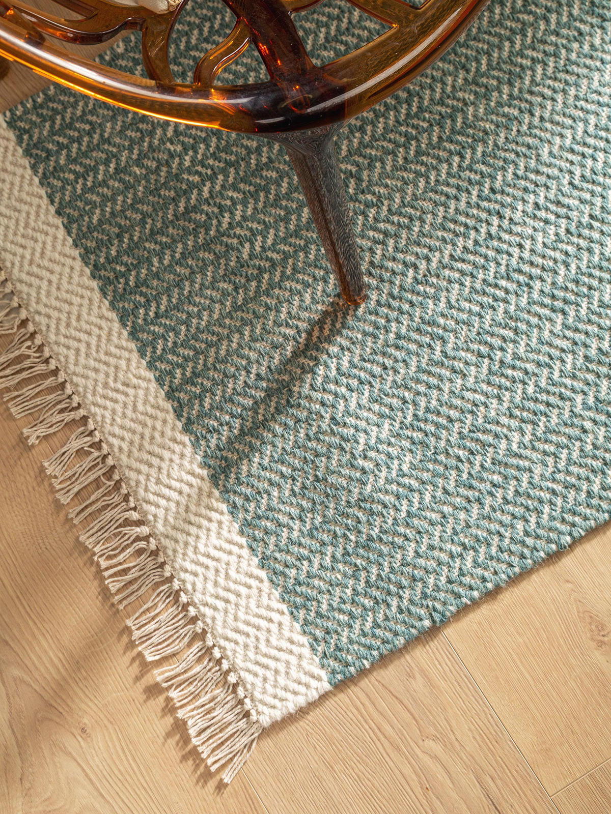 WOLLTEPPICH-LÄUFER Kim Mint 80x250 cm - Mintgrün, Textil (80/250cm) - benuta Pure