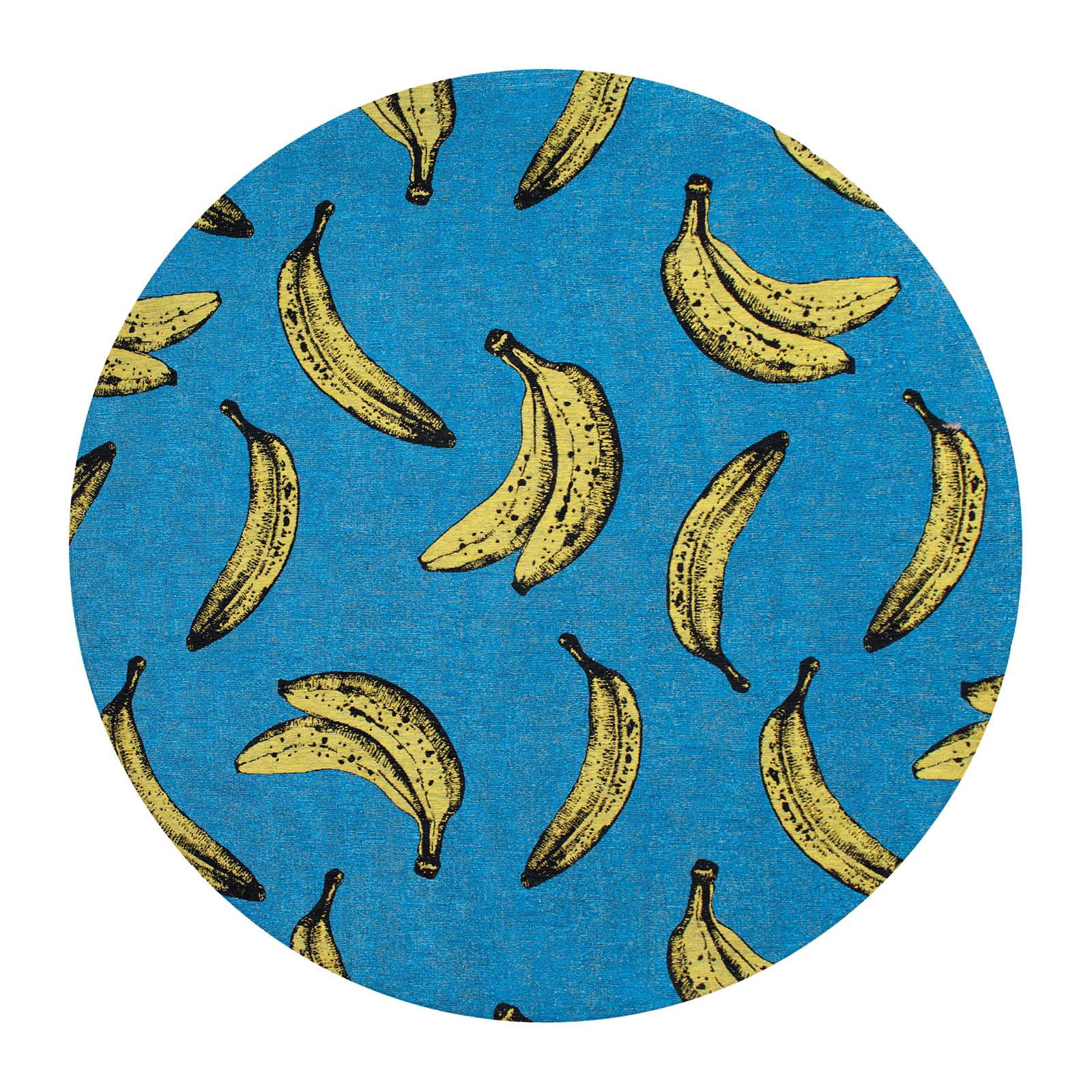 TEPPICH California Blue Pop Banana 240/240 cm - Blau, Kunststoff/Textil (240/240cm) - Louis De Poortere