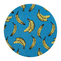 TEPPICH California Blue Pop Banana 240/240 cm - Blau, Kunststoff/Textil (240/240cm) - Louis De Poortere