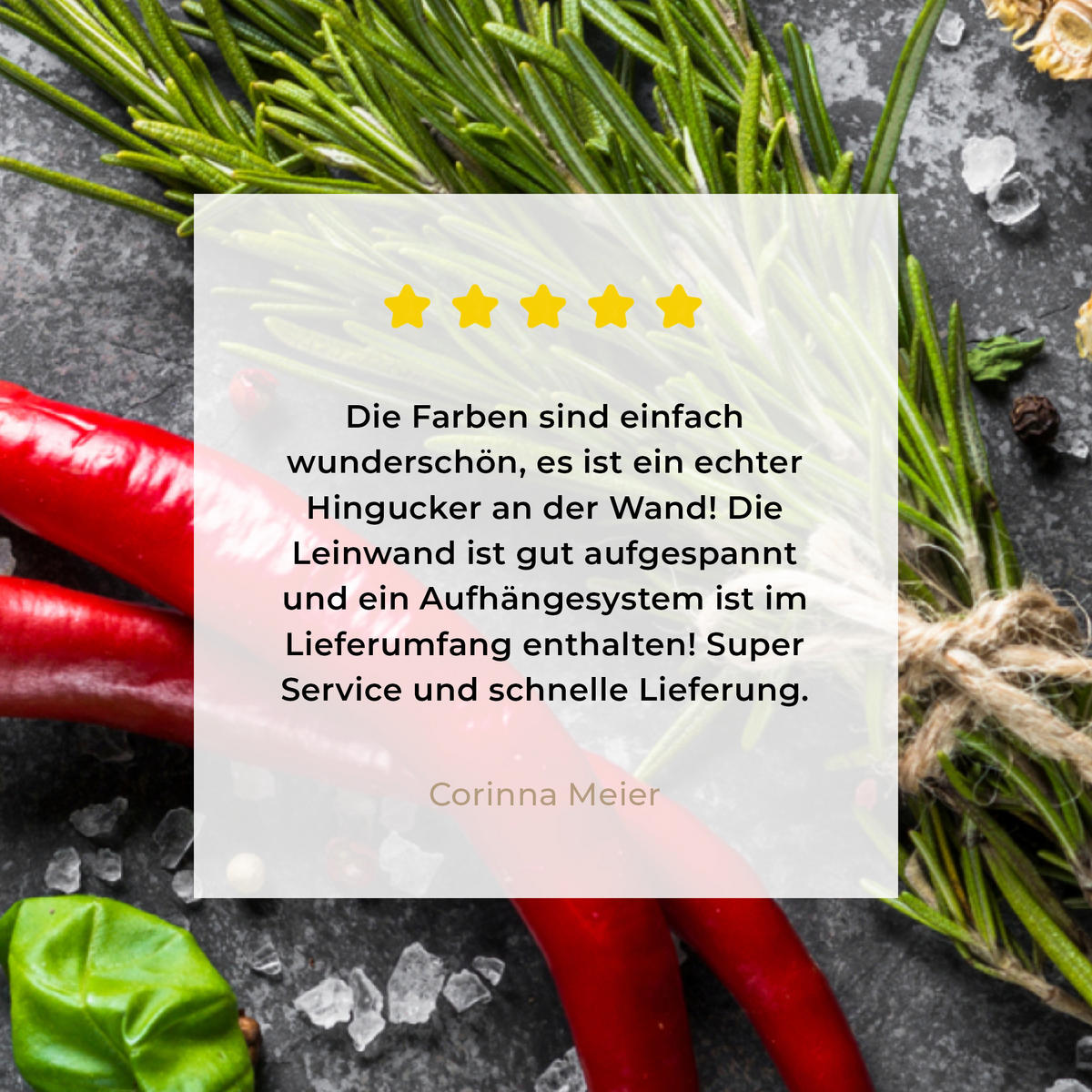 LEINWANDBILD Pfeffer - Kräuter - Gewürze - Beton 60x80 cm - Dunkelgrau, Textil (60/80cm) - MuchoWow