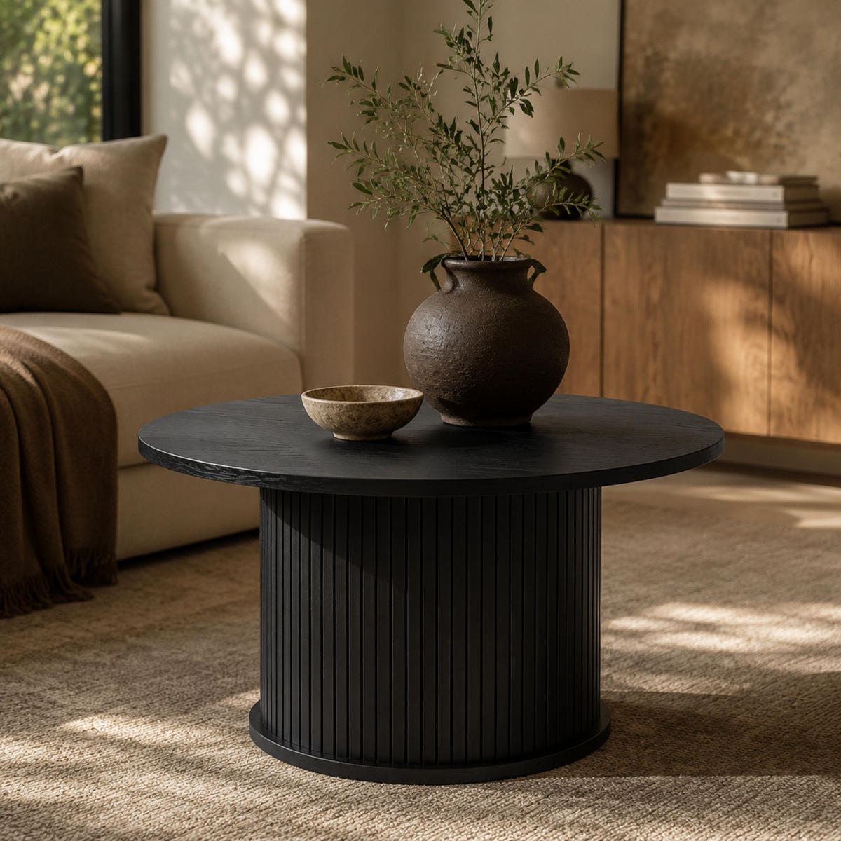 COUCHTISCH Schwarz 70/70/40 cm - Schwarz, Holzwerkstoff (70/70/40cm) - SCAVA