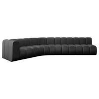 ECKSOFA modulares Sofa Karex-L2 - 399x194x70 cm Schwarz - Schwarz, Holzwerkstoff/Textil (399/194cm) - ALTDECOR