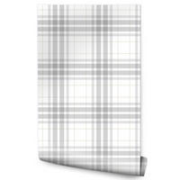 VLIESTAPETE Feines Karomuster – Grau, Weiß – 50x1000 cm - Weiß/Grau, Papier (50/1000cm) - Muralo