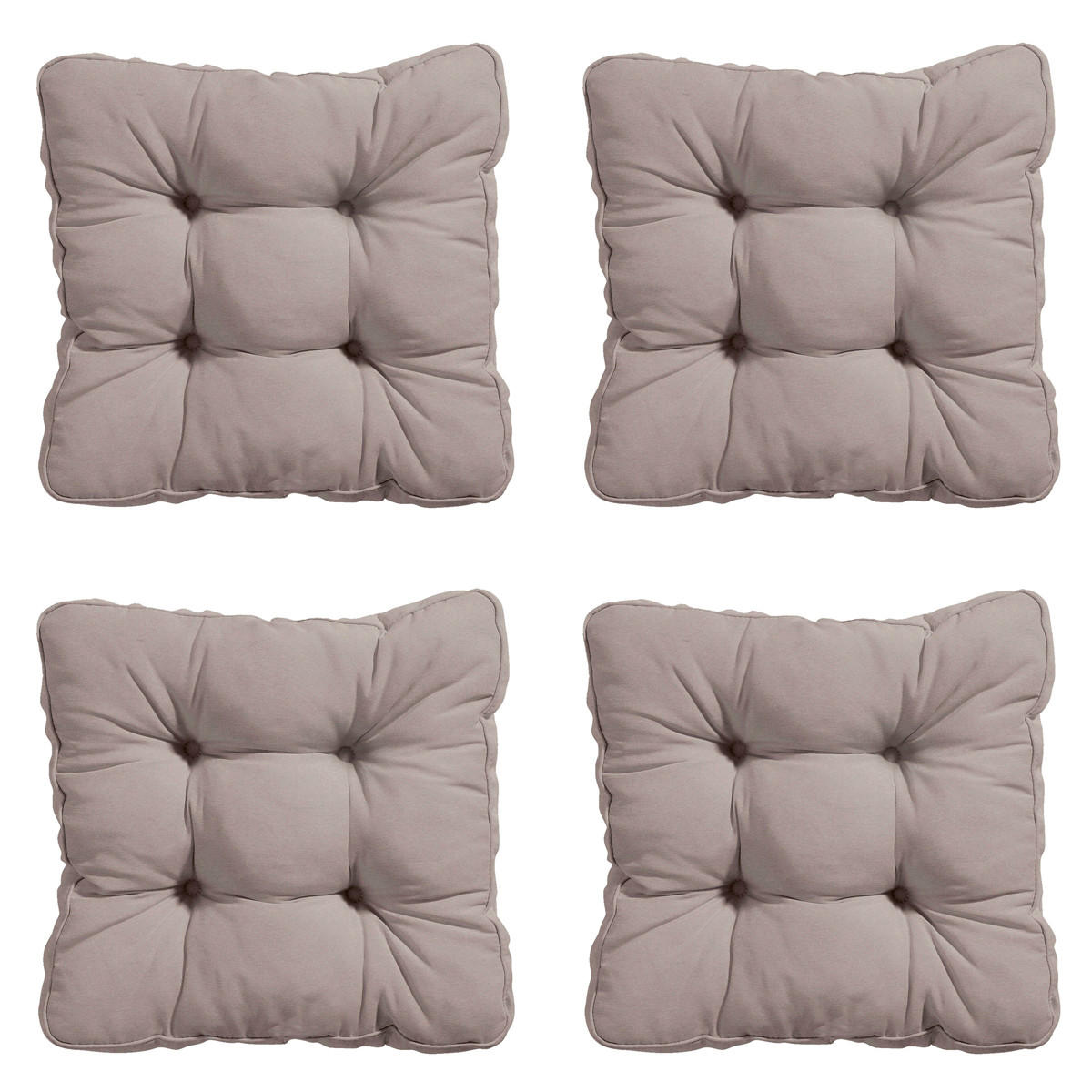 SITZKISSEN Panama 47/47 cm 4er-Set - Beige, Textil (47/8/47cm) - Madison