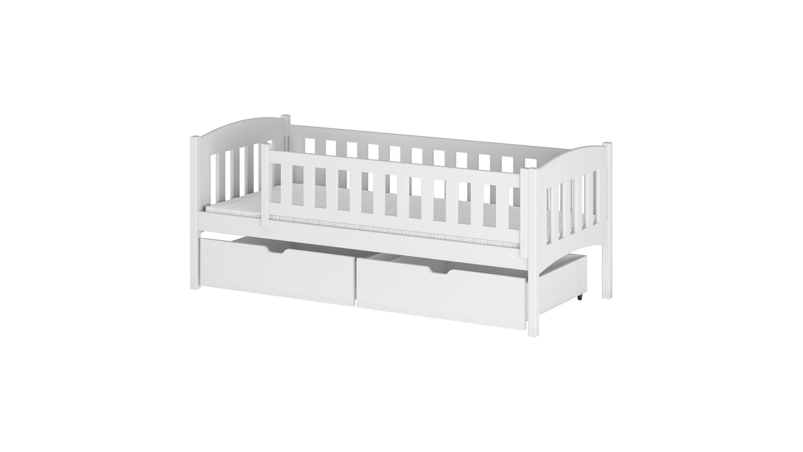 KINDERBETT Gia mit Schublade - Weiß, Holz (90/200cm) - Kids Collective