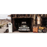 GLASBILD 125x50 cm Oldtimer vintage - Anthrazit, Glas (125/50cm) - artissimo