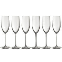 CHAMPAGNERGLÄSER Glas – Waves Jamie Oliver – 6er-Set, Transparent, Sektgläser für Festliche Anlässe & Alltag - Transparent, Glas (0.25L) - Tefal