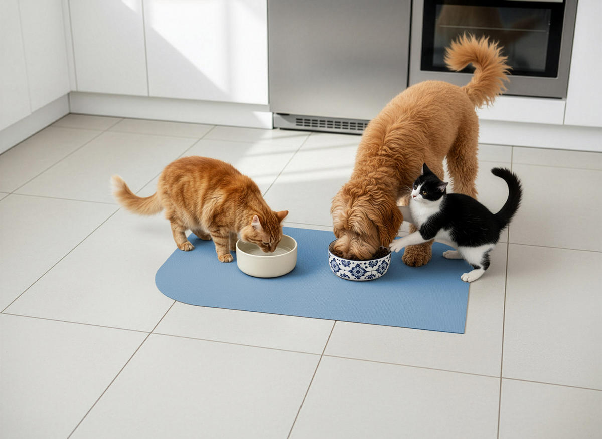 NAPFUNTERLAGE, Öko-Tex, Blattform Hellblau 60 x 90 cm - Hellblau, Textil (90/60cm) - SANOZOO