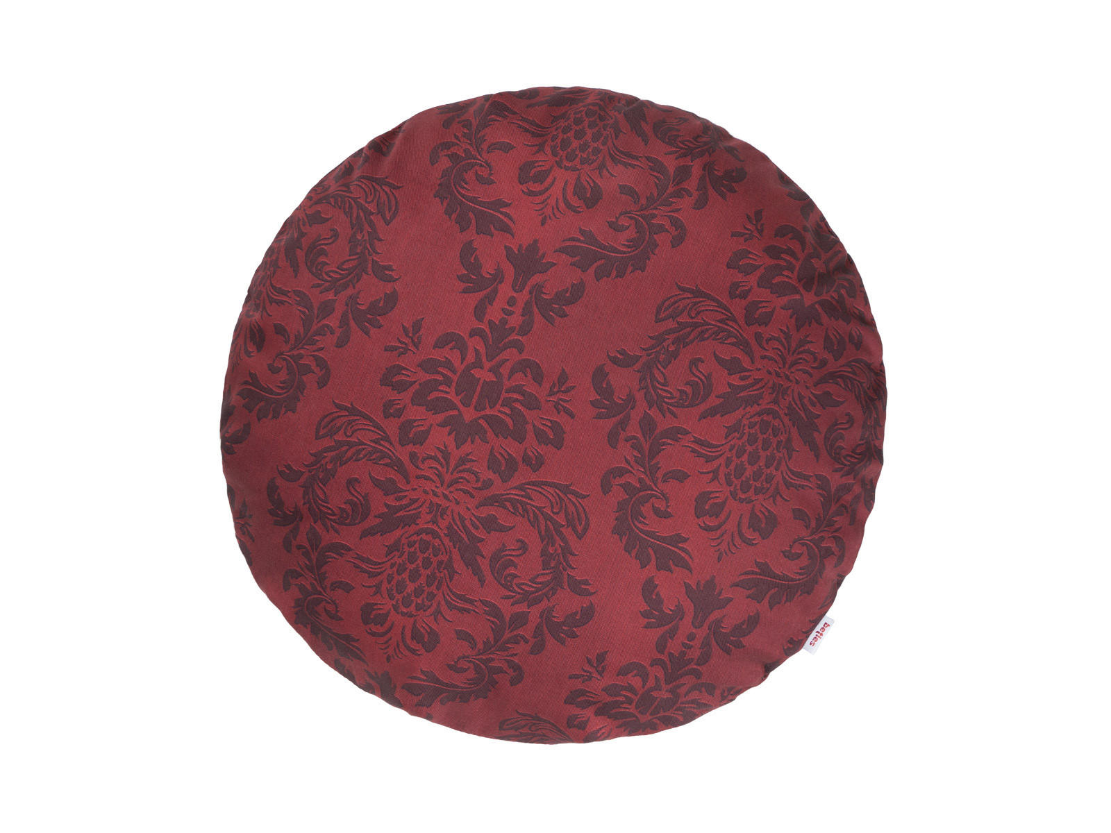 KISSENNHÜLLE Rund Epoche karmin-rot 50 cm Ø - Dunkelrot, Textil (50/50cm) - beties Heimtextil