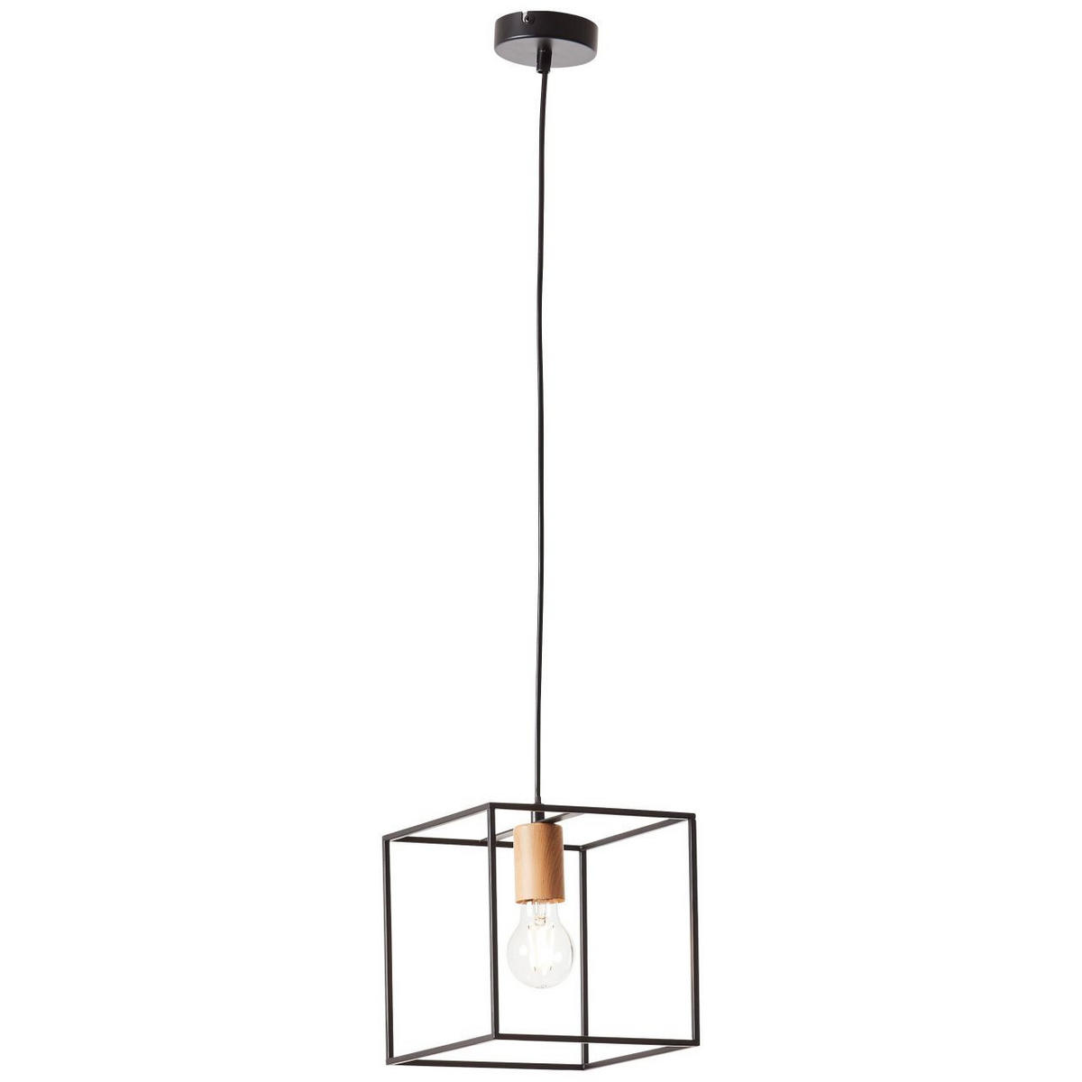 PENDELLEUCHTE Arica 99420/76 - Schwarz, Holz (20/20/110cm) - Brilliant