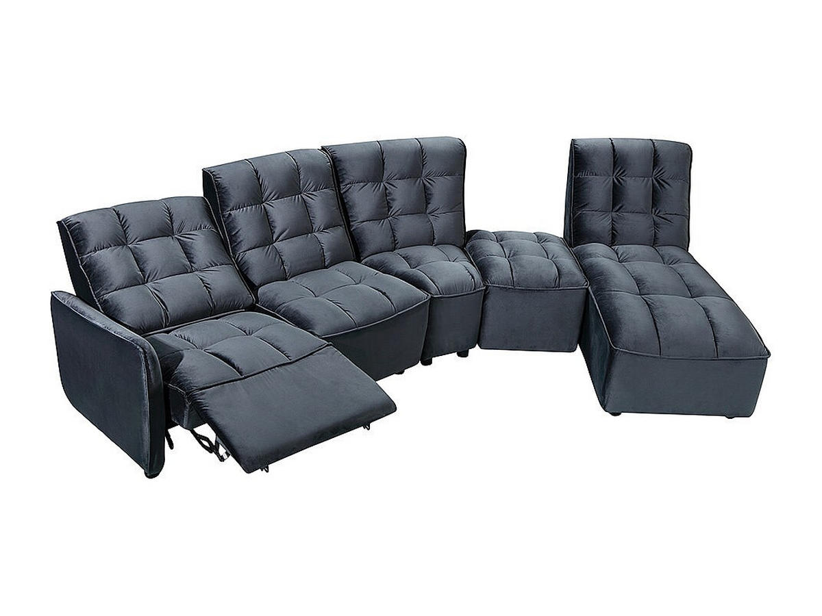 RELAXSOFA - 6 Personen - stoff - anthrazitgrau Alford - Anthrazit, Textil (323/104/210cm) - Vente-Unique