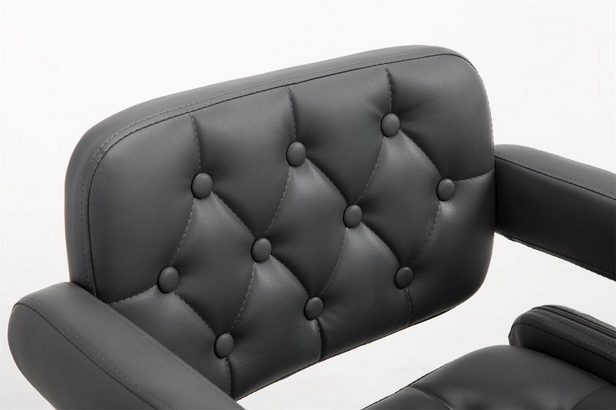 BARHOCKER Dubai, Gestell Metall in Chromoptik, Kunstleder Grau - Chromfarben/Grau, Kunststoff/Textil (52/100/55cm) - TPFLiving