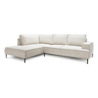 ECKSOFA May Beige 275 × 44 × 195 cm - Beige, Textil (275/44/195cm) - Pillovely