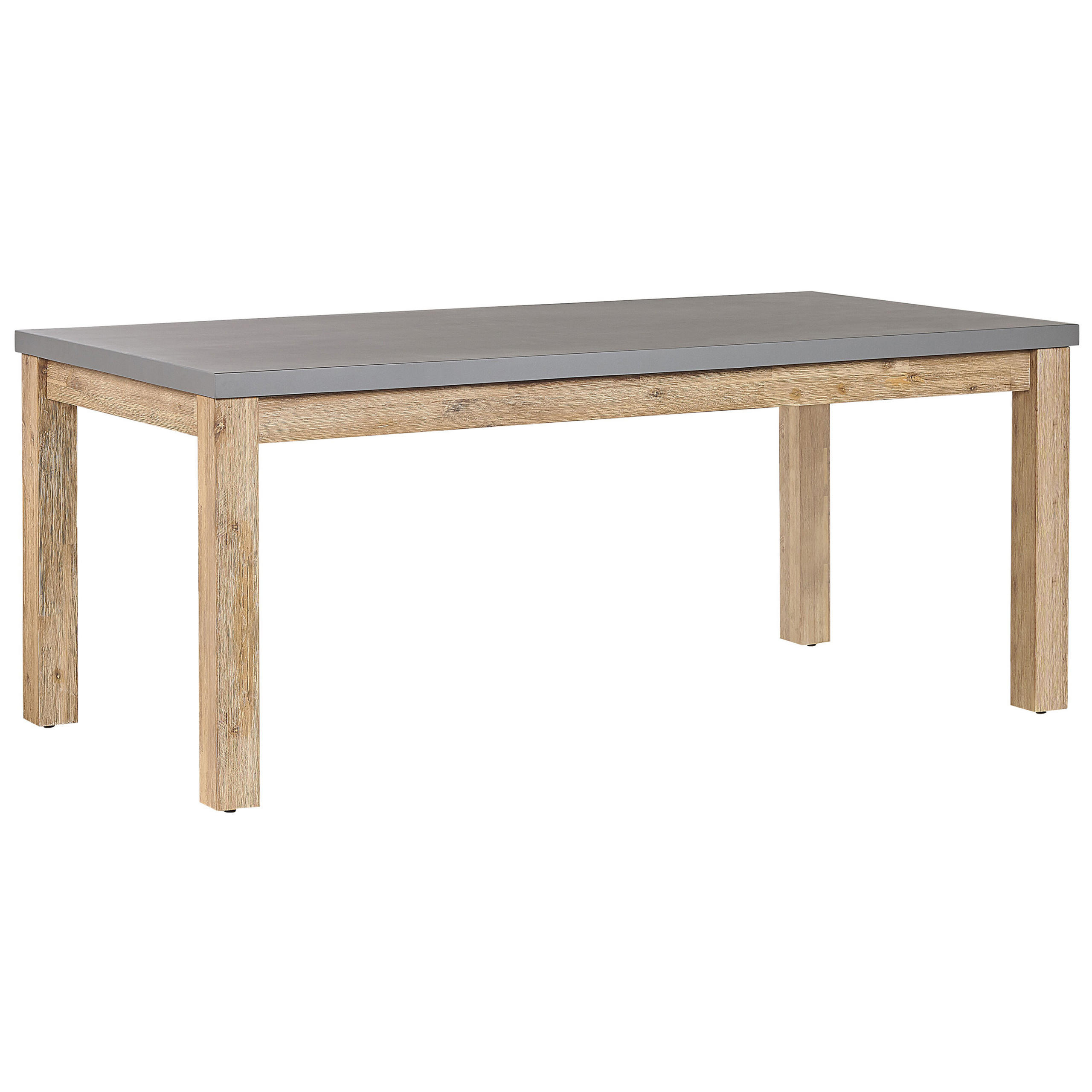 Beliani ZAHRADNÍ STŮL Beton/Akáciové dřevo 180/90 cm Ostuni