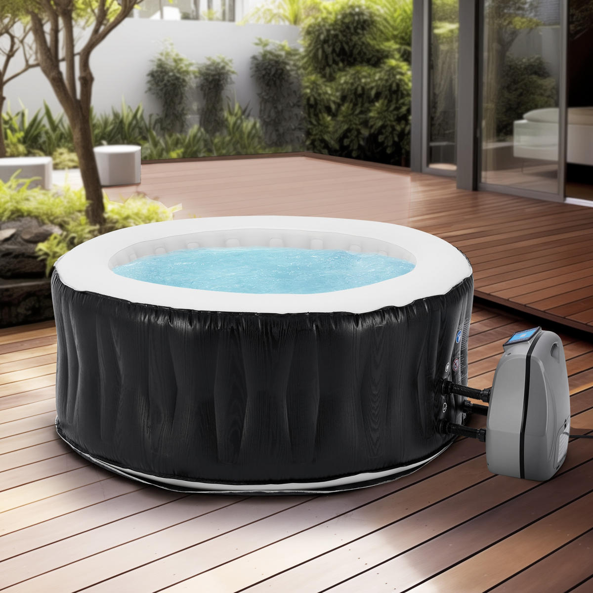 WHIRLPOOL Carbone - Schwarz/Weiß, Kunststoff (165/70/165cm) - pro.tec