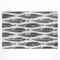 TEPPICH 150x225 cm Gemalte Indianerfedern Boho Vintage - Silberfarben, Kunststoff (150/0.2cm) - Wallfluent