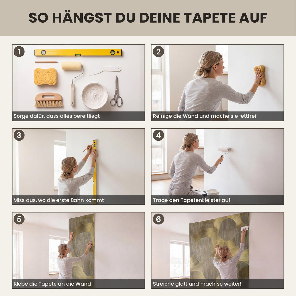 TAPETE - Modern - Geometrisch - Gold - 280x200 cm - Goldfarben, Papier (280/200cm) - OnlyWow