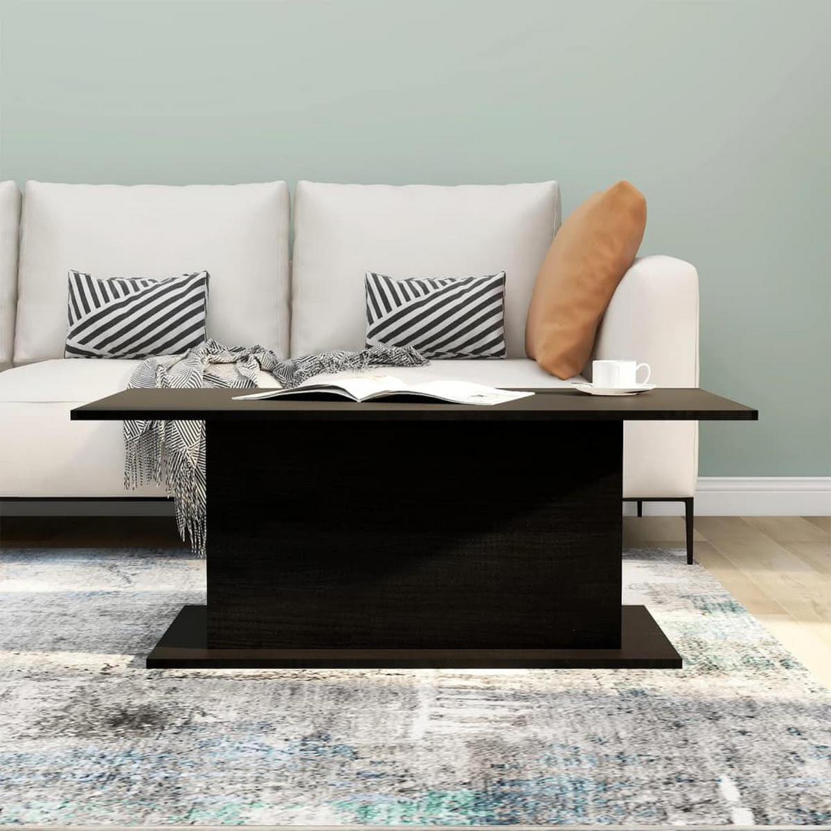 COUCHTISCH Schwarz 102x55,5x40 cm Holzwerkstoff - Schwarz, Holzwerkstoff (102/55.5/40cm) - furnicato