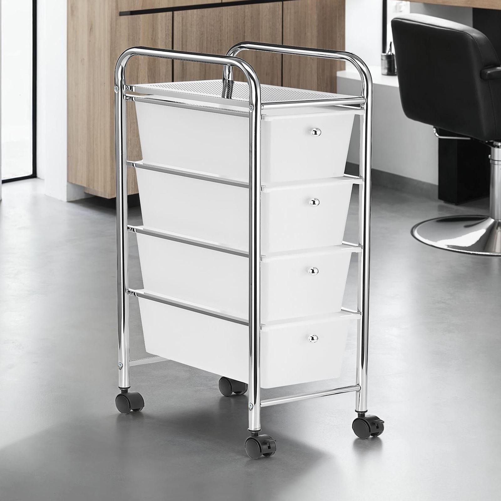 BADROLLWAGEN GINA - Transparent, Kunststoff/Metall (24/79/39cm) - IDIMEX