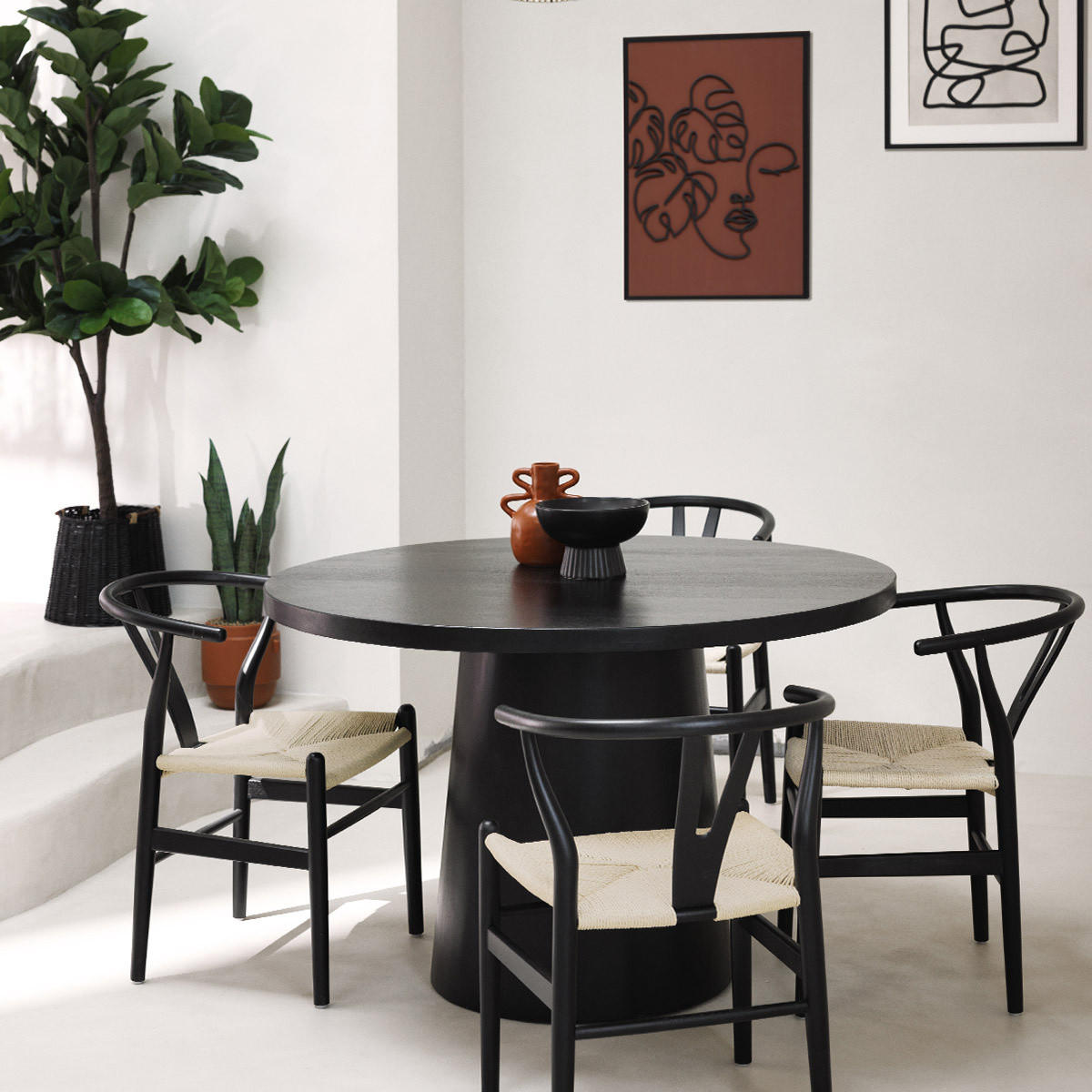 SCHÜSSEL Chaya 22/22/14 cm - Schwarz, Keramik (22/14cm) - Atmosphera Createur d´interieur