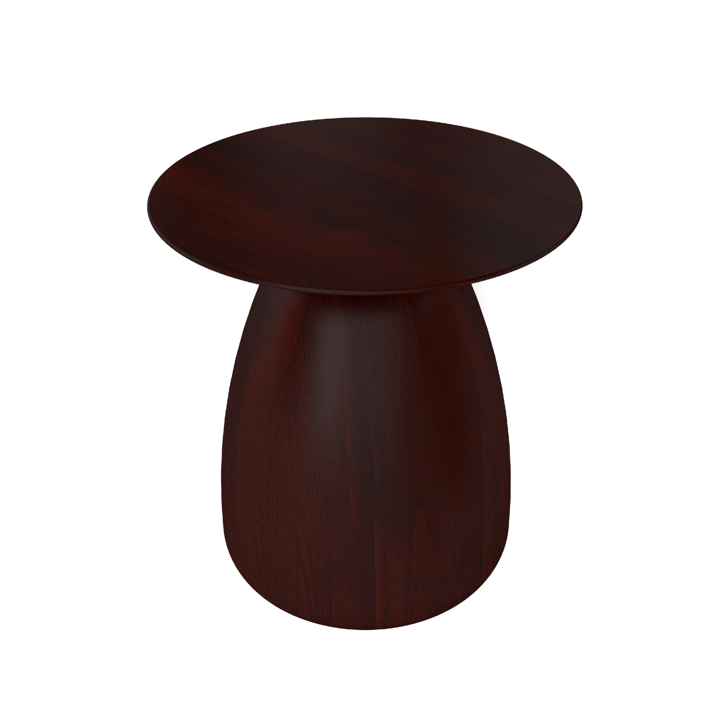 BEISTELLTISCH Baobab34, Ovaler Tischplatte, Buche - lackiert, Palisanderfarbe - Wengefarben, Holz (32.5/32.5/34cm) - Kayani