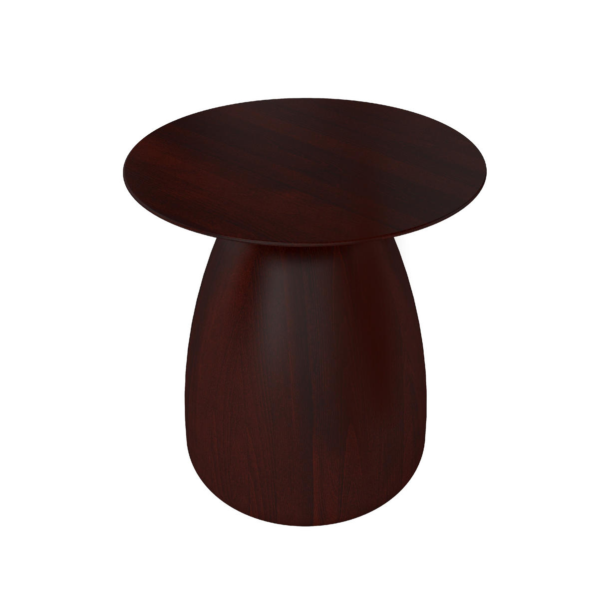 BEISTELLTISCH Baobab34, Ovaler Tischplatte, Buche - lackiert, Palisanderfarbe - Wengefarben, Holz (32.5/32.5/34cm) - Kayani