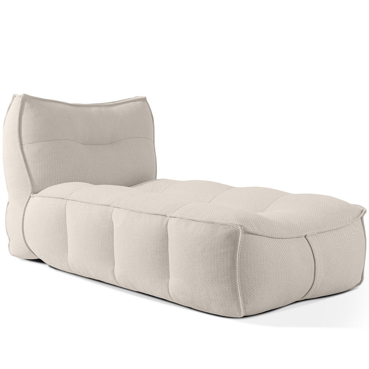 GARTENLIEGE LOVIA Sonnenliege, Dunkelbeige/Weiß - Beige, Textil (90/82/174cm) - KONSIMO®