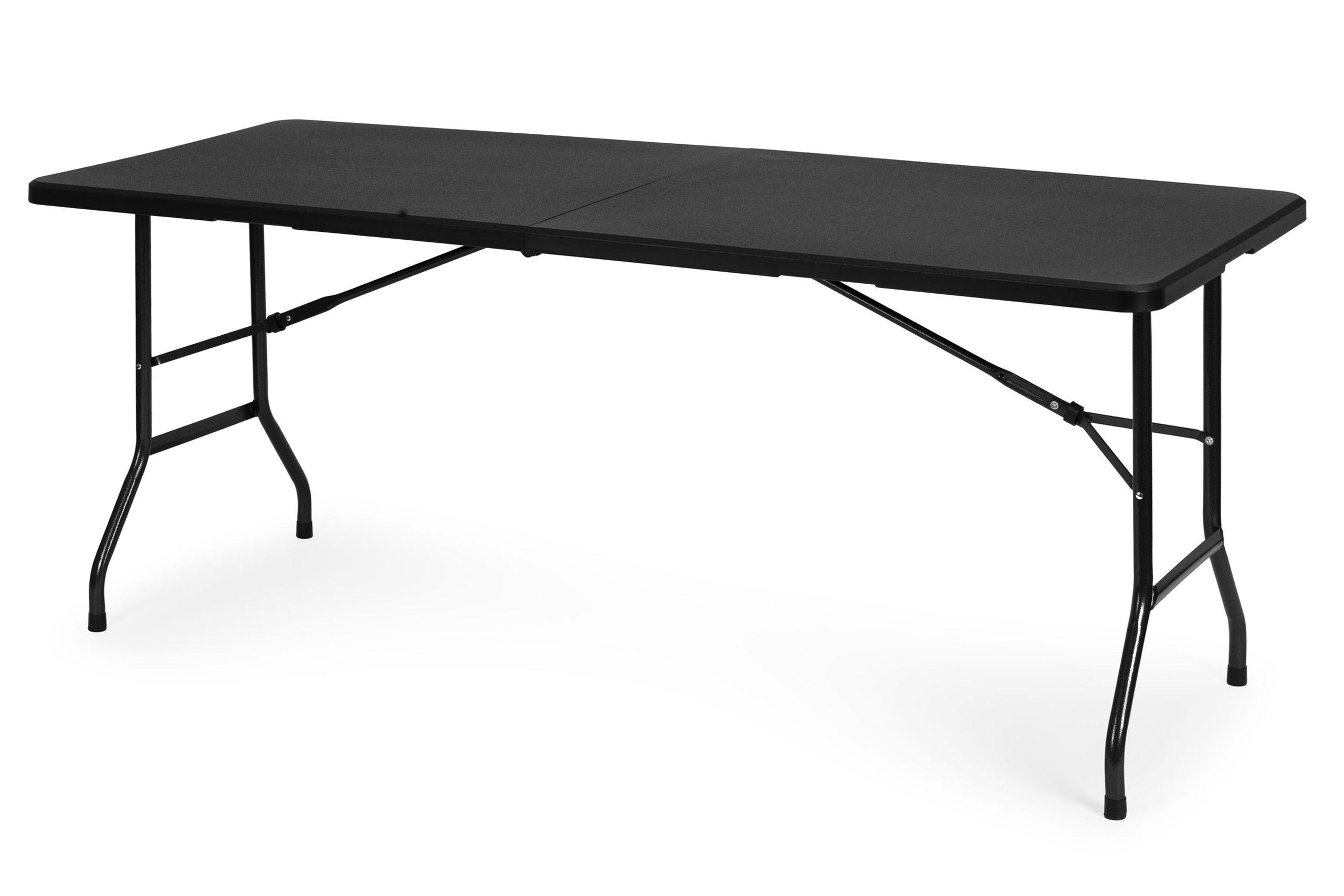 GARTENTISCH klappbar 180 x 75 cm - Schwarz, Kunststoff (180/75/74cm) - Mat-Haus