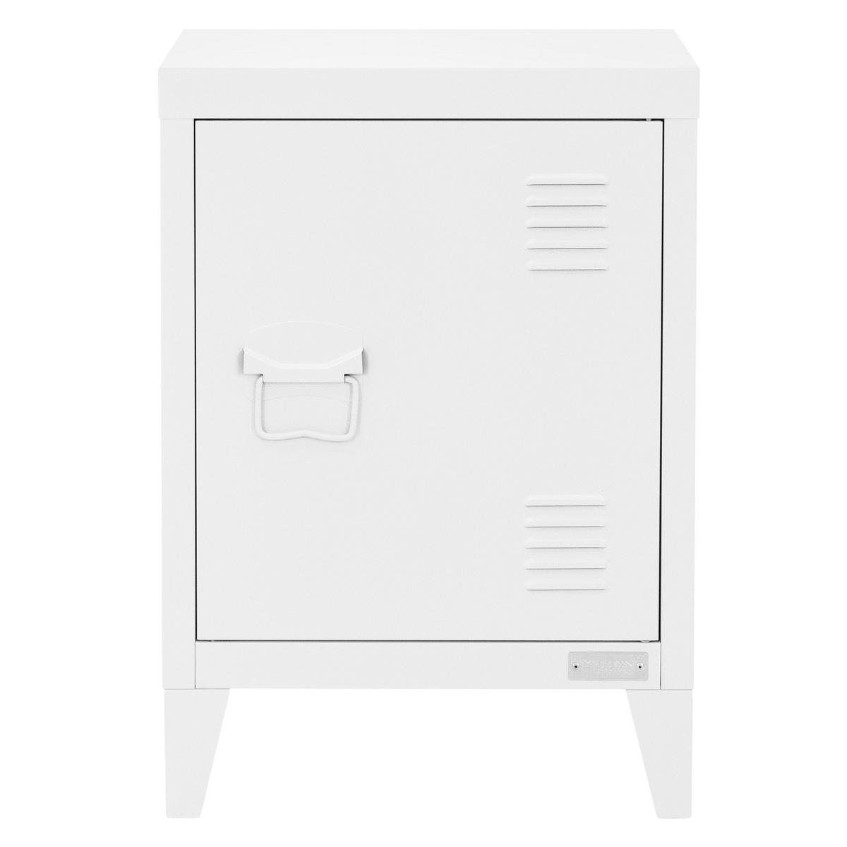 NACHTTISCH Weiß 40x30x58 cm aus Stahl - Weiß, Metall (40/58/30cm) - ML-DESIGN