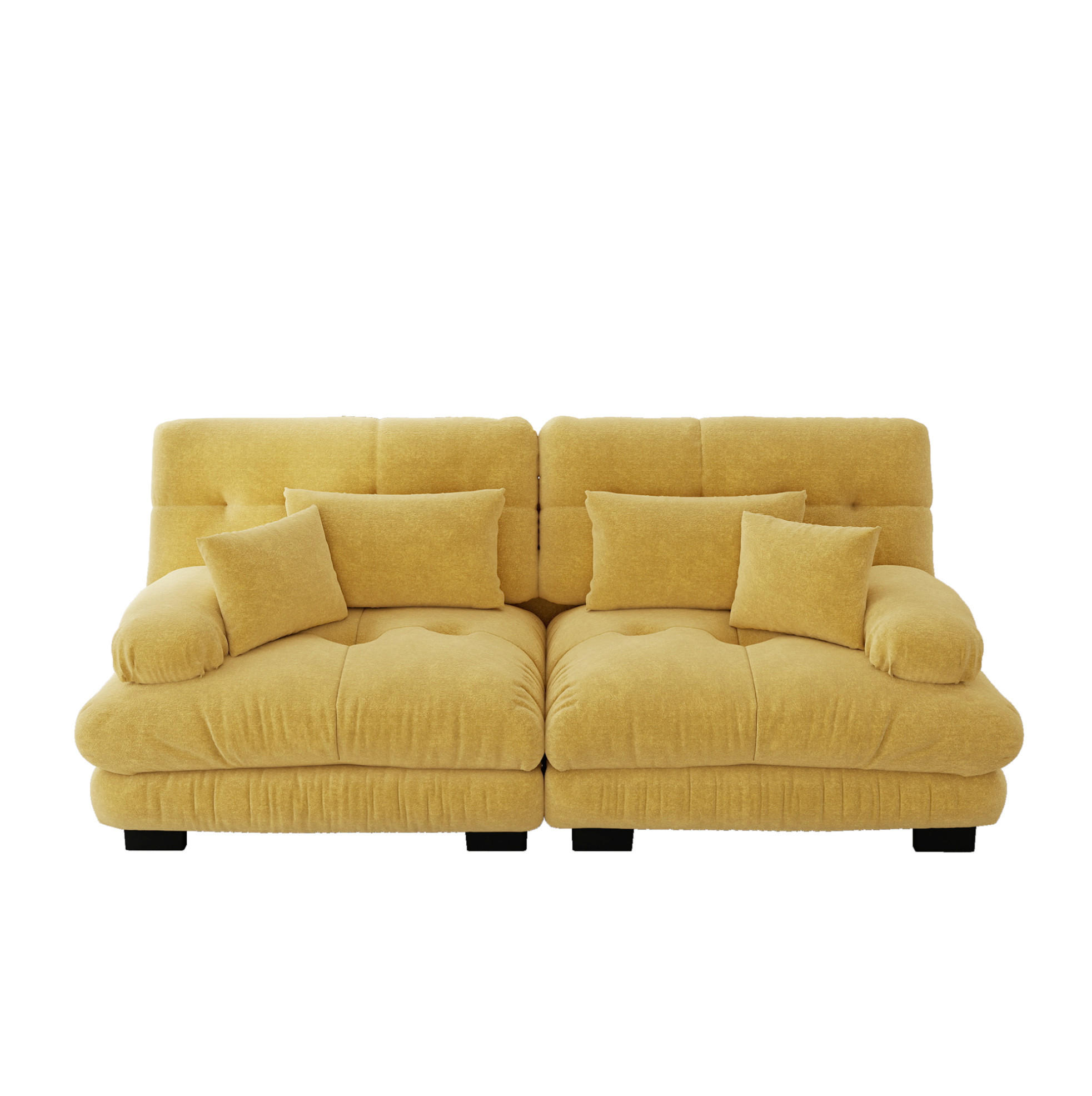 Flora Grace Sofa Gelb 145x81x220 cm