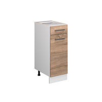 UNTERSCHRANK R-Line Sonoma 30 cm mit Schublade, ohne AP - Weiß/Sonoma Eiche, Holzwerkstoff (30/81.6/46cm) - Vicco