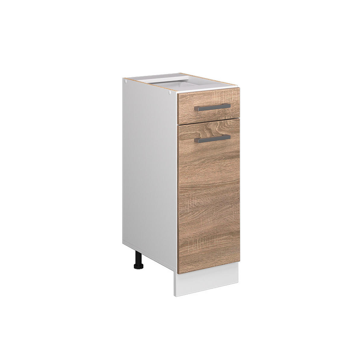 UNTERSCHRANK R-Line Sonoma 30 cm mit Schublade, ohne AP - Weiß/Sonoma Eiche, Holzwerkstoff (30/81.6/46cm) - Vicco