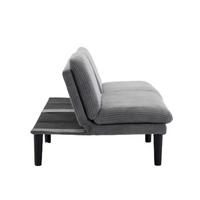 SOFA aus Samt mit 3-fach verstellbarer Rückenlehne 2-Sitzer, grau - Grau, Textil (84/67/167cm) - Luhomfu