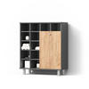 BADSCHRANK Fucino Anthrazit/Goldkraft Eiche 78.4 x 91.6 cm - Honigeiche/Anthrazit, Holzwerkstoff (78.4/91.6/34cm) - Livinity®