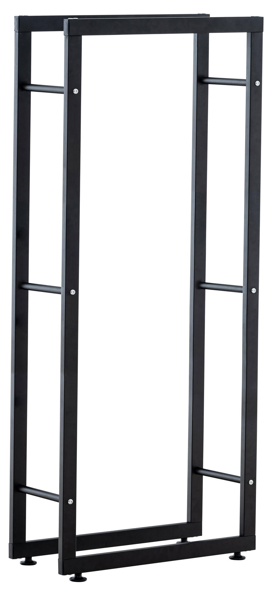 KAMINHOLZSTÄNDER Kerry-II, 25x40x150 Schwarz - Schwarz, Metall (40/150/25cm) - TPFLiving