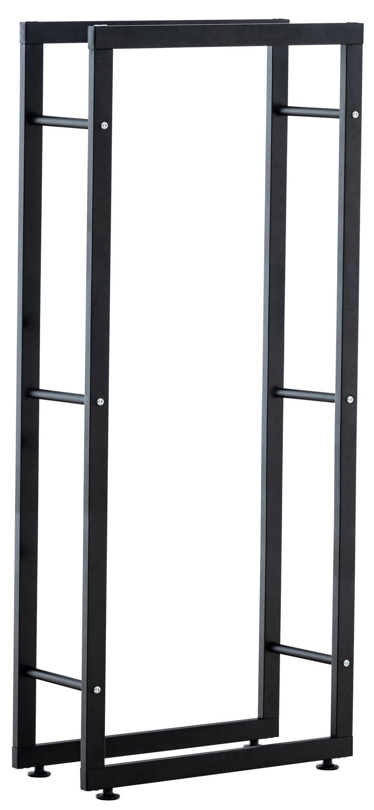 KAMINHOLZSTÄNDER Kerry-II, 25x40x150 Schwarz - Schwarz, Metall (40/150/25cm) - TPFLiving