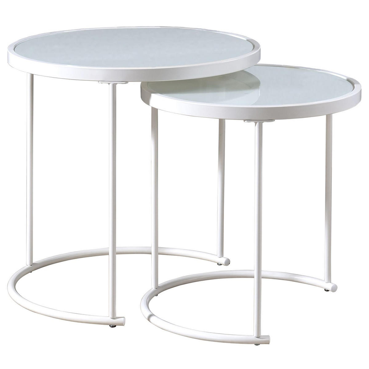 COUCHTISCH LEYRE - Weiß, Glas (50/50/50cm) - IDIMEX