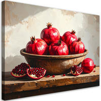 LEINWANDBILD Essen & Trinken 100x70cm - Rot, Textil (100/70cm) - Feeby