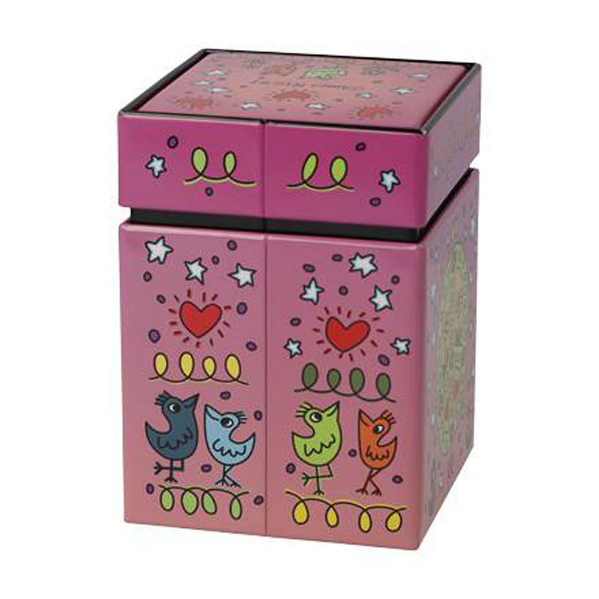 TEEDOSE James Rizzi - Peace of Love, Metall, Bunt, 0.6 L - Multicolor, Metall (7.5/11/7.5cm) - Goebel