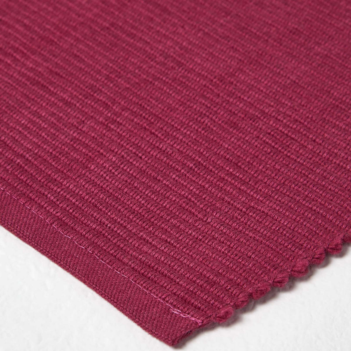TISCHSET weinrot im 2er-Set 33/50 cm, 100% Baumwolle - Weinrot, Textil (33/50cm) - Homescapes