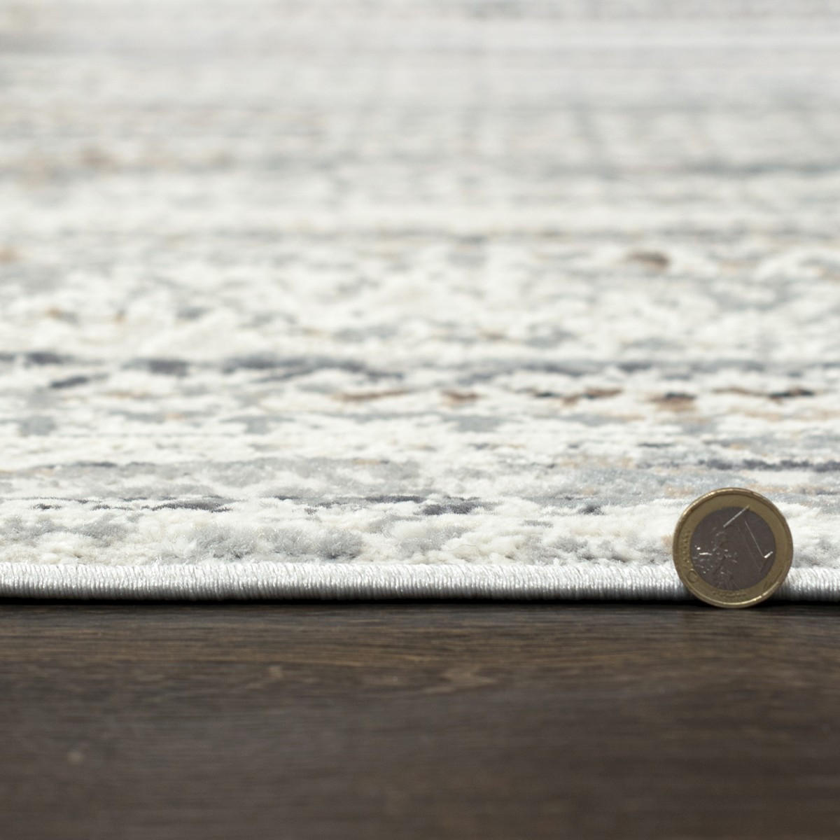 KOBEREC béžový krémový abstraktní - 140 x 200 cm - šedá, textil (140/200cm) - Mazovia