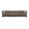 DREISITZER-SOFA Chesterfield Modern-Velluto 17 - Braun, Holz/Textil (248/74/80cm)