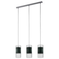 HÄNGELEUCHTE Stahl Textil Grau Gitterdesign - Grau, Metall (74/14/110cm)