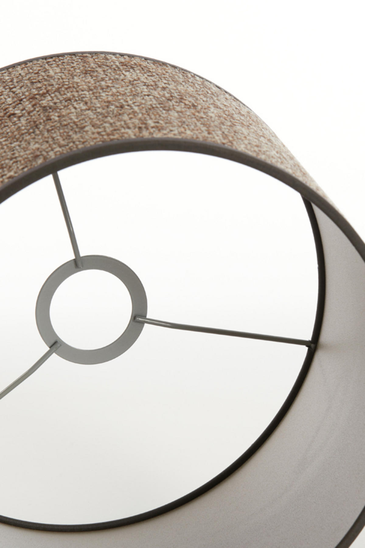 LAMPENSCHIRM Saverna Braun Ø25/18 cm - Braun, Textil (25/25/18cm) - Light & Living