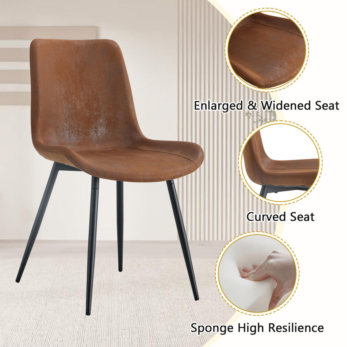 ESSGRUPPE DE-39360 5-teilig, mit Ablagefach und 4 Stühlen Braun - Braun, Holzwerkstoff (160/76/90cm) - ComfortXL
