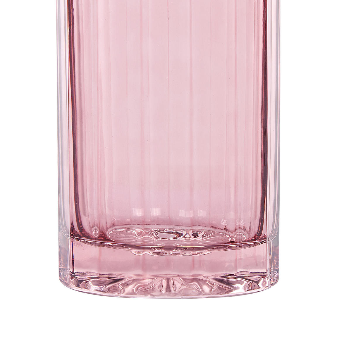 BLUMENVASE Glas rosa Perdiki - Rosa, Glas (30cm) - Beliani