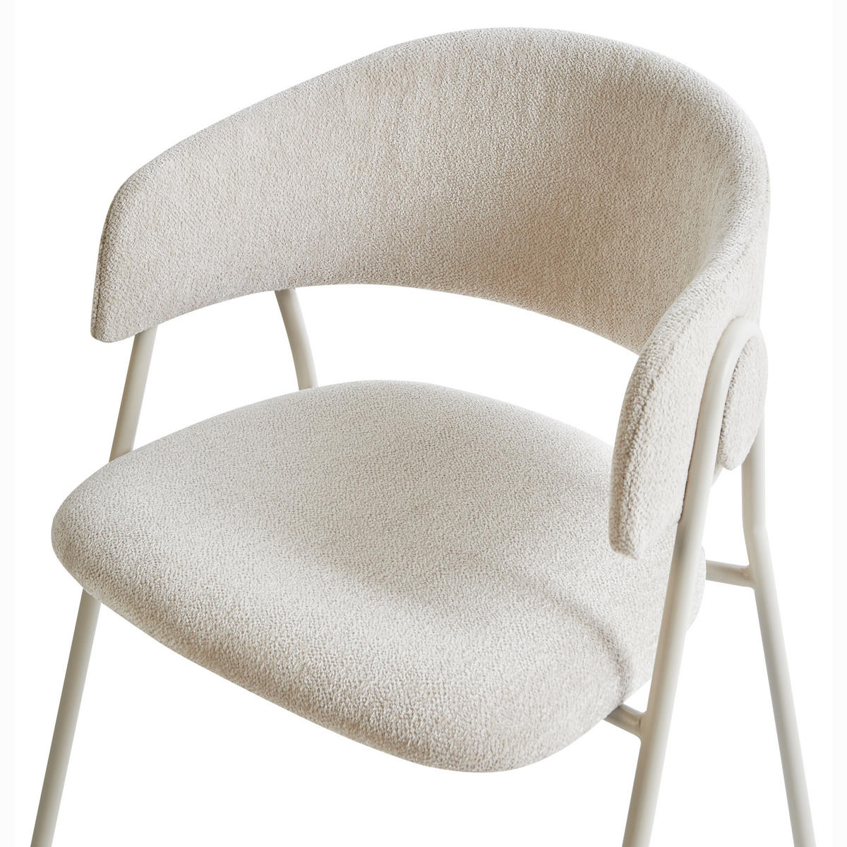 ESSZIMMERSTUHL 2er-Set Hellbeige Alanson - Beige, Textil (56/75/54cm) - Beliani