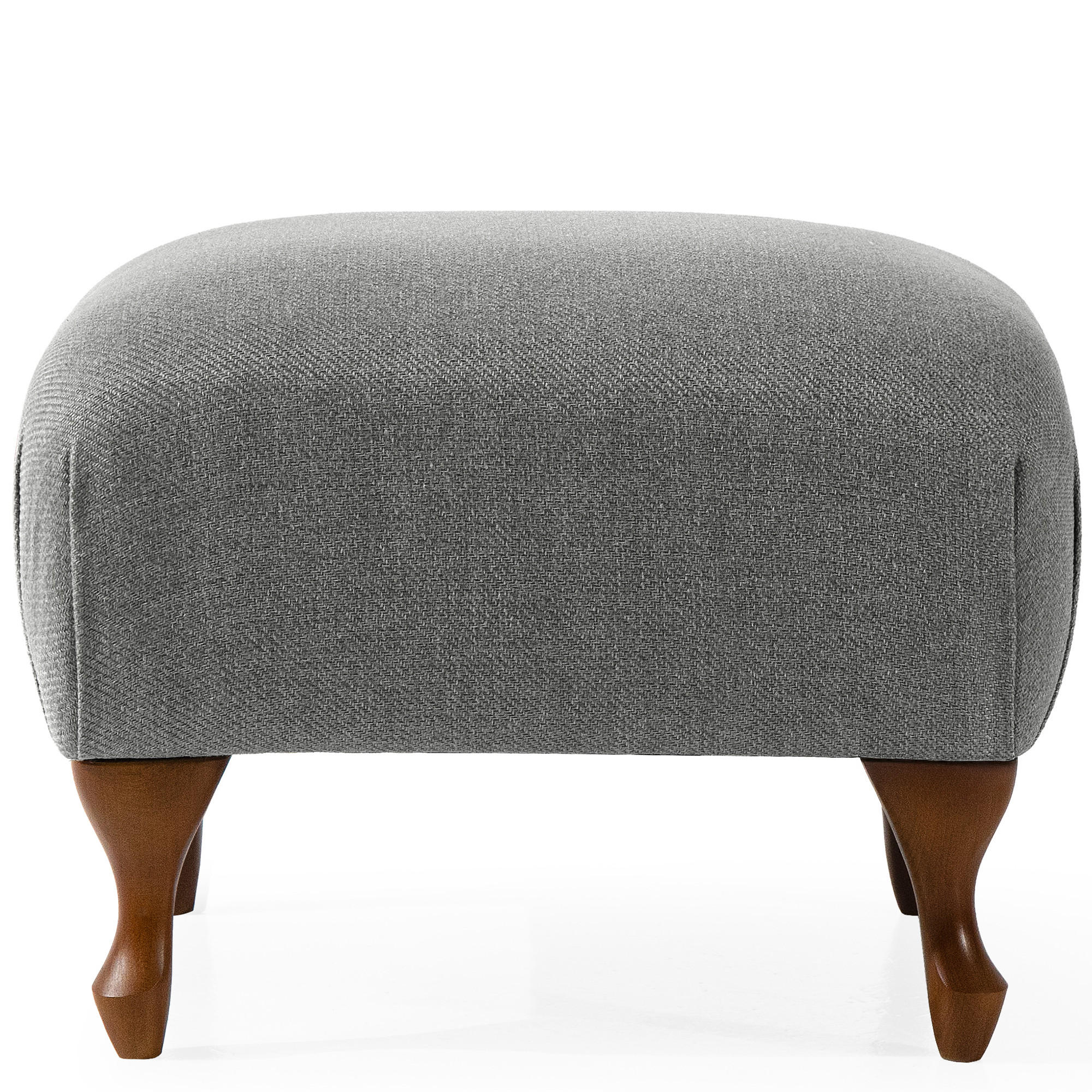 FUẞSTÜTZE TOMIS, Esche - Hellgrau/Braun, Eichenholz/Holz (50/40/50cm) - KONSIMO®