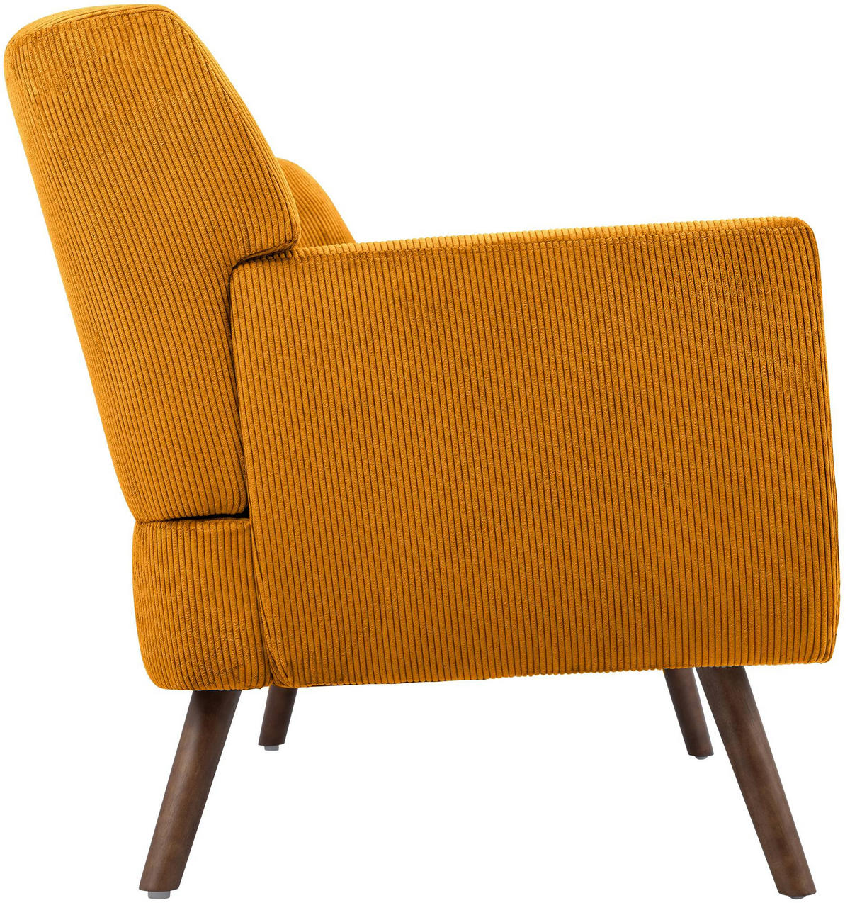 SOFA Arne Cord 2-Sitzer 120x74x81cm Cord Orange Couch - Orange, Kunststoff (120/81/74cm) - DELUKE
